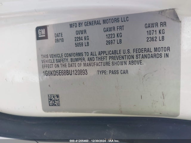 2011 CADILLAC DTS 1G6KD5E68BU120893 Photo 8