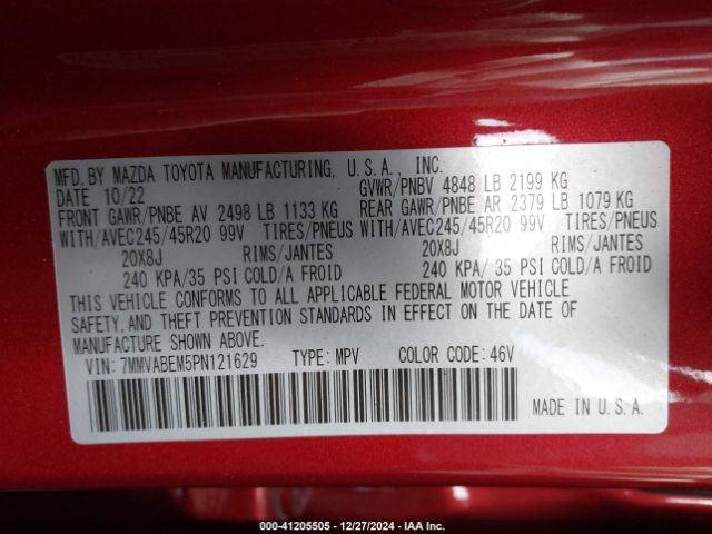 7MMVABEM5PN121629 Mazda Cx-50 2.5 S Premium Plus