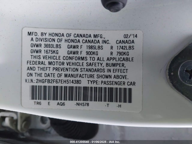 Honda Civic Hf 2014 2HGFB2F67EH514380 Image 9