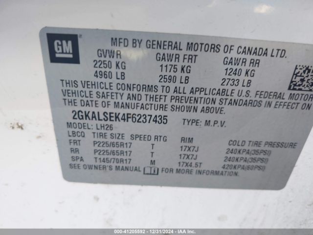 2GKALSEK4F6237435 GMC Terrain Slt-1