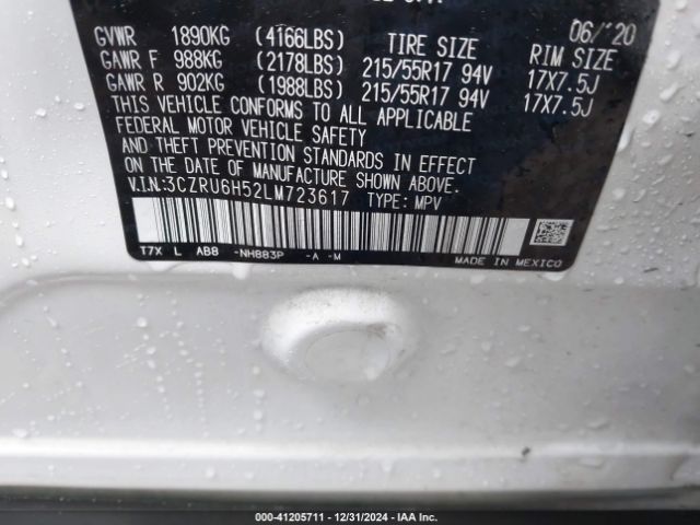 2020 HONDA HR-V 3CZRU6H52LM723617 Photo 8