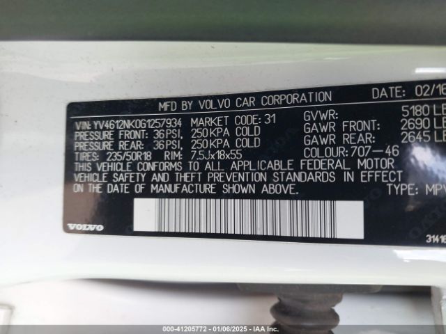 YV4612NK0G1257934 Volvo Xc70 T5 Premier