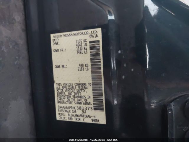 1N4AA6AP1HC381373 Nissan Maxima 3.5 Platinum