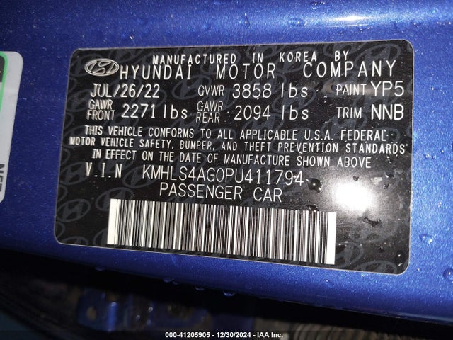 Hyundai ELANTRA SEL 2023 KMHLS4AG0PU411794 Image 9
