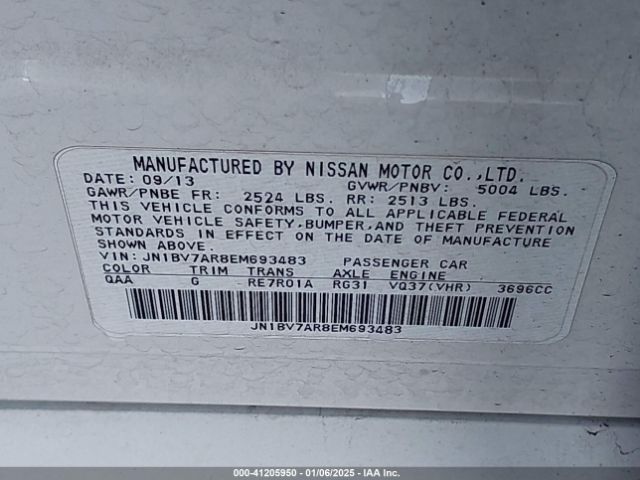 JN1BV7AR8EM693483 Infiniti Q50 SPORT
