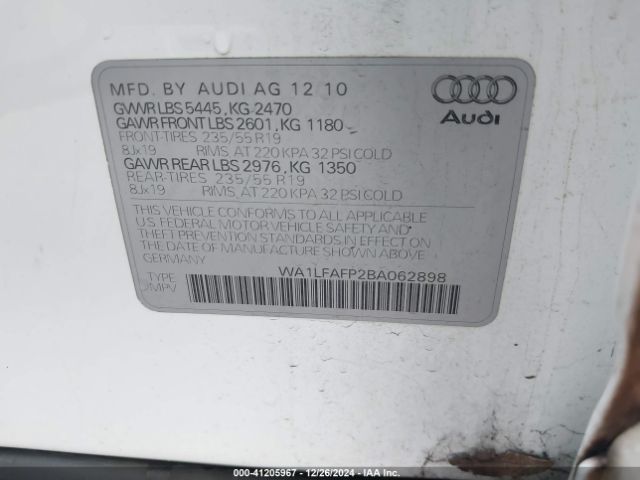 2011 AUDI Q5 WA1LFAFP2BA062898 Photo 8