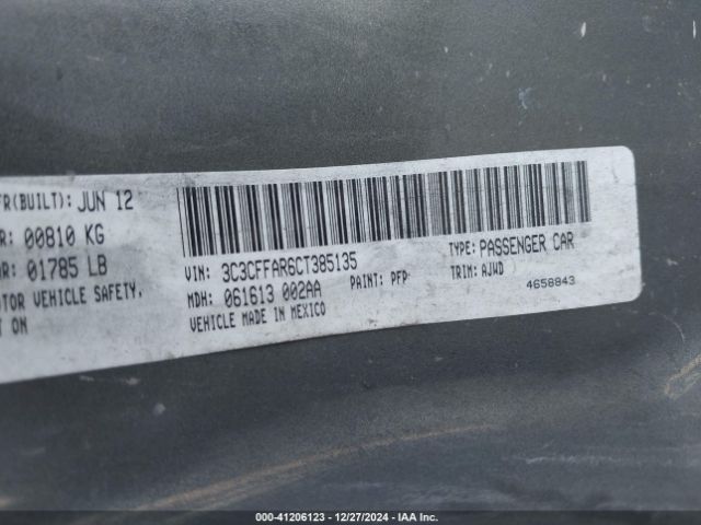 2012 FIAT 500 3C3CFFAR6CT385135 Photo 8