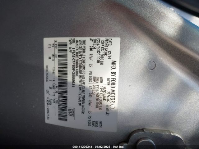 1FM5K7F80FGB55634 Ford Explorer Limited
