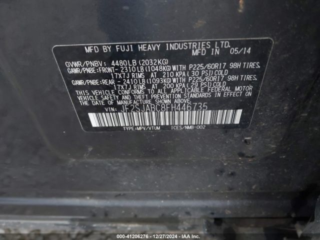 JF2SJABC8FH446735 Subaru Forester 2.5i