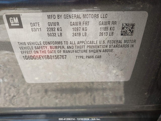 2011 CADILLAC CTS 1G6DG5EY6B0156767 Photo 8