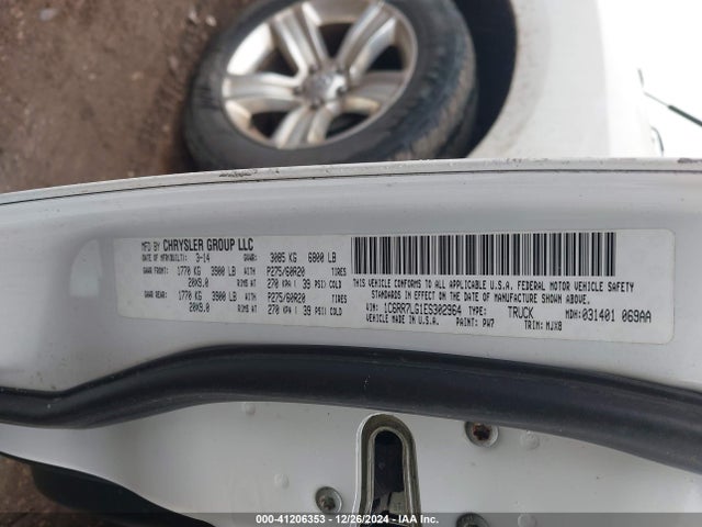 RAM 1500 Big Horn 2014 1C6RR7LG1ES302964 Image 9