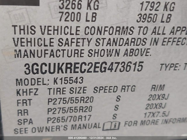 Chevrolet Silverado 1500 1lt 2014 3GCUKREC2EG473615 Image 9