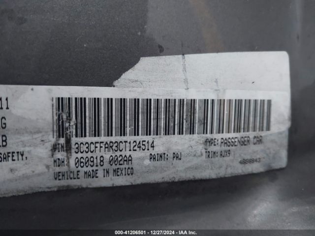 2012 FIAT 500 3C3CFFAR3CT124514 Photo 8