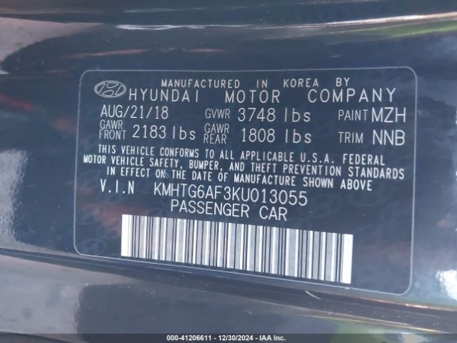 KMHTG6AF3KU013055 Hyundai Veloster 2.0 Premium