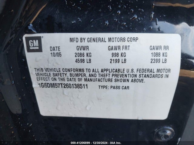 2006 CADILLAC CTS 1G6DM57T260138511 Photo 8