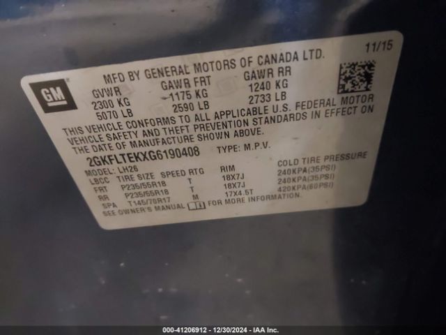 2GKFLTEKXG6190408 GMC Terrain Sle-2