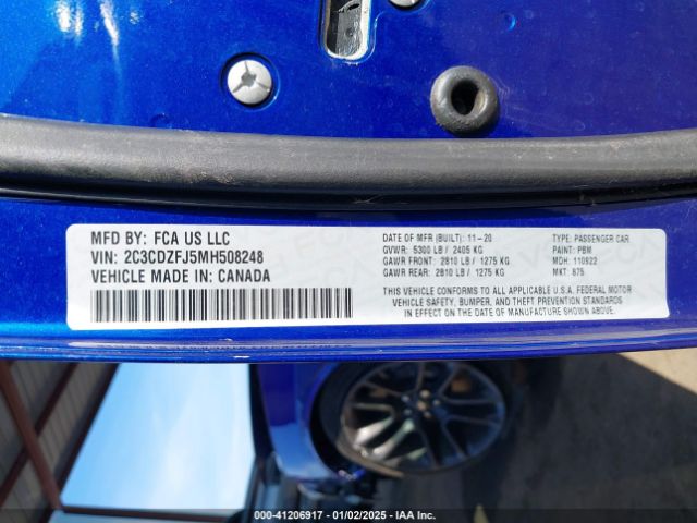 2C3CDZFJ5MH508248 Dodge Challenger R/t Scat Pack