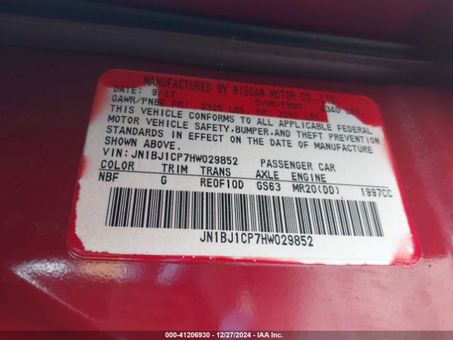 JN1BJ1CP7HW029852 Nissan Rogue Sport S