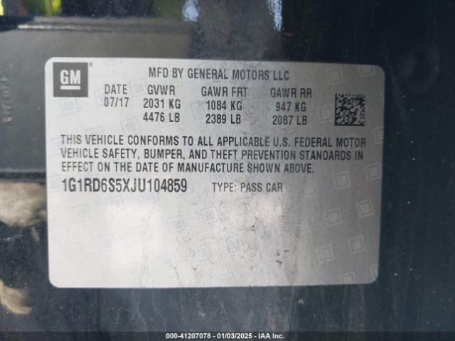 1G1RD6S5XJU104859 Chevrolet Volt Premier