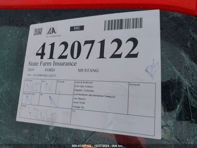 1FATP8FF0K5126275 Ford Mustang Gt Premium