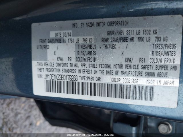 JM1DE1KZ3E0179288 Mazda Mazda2 Sport