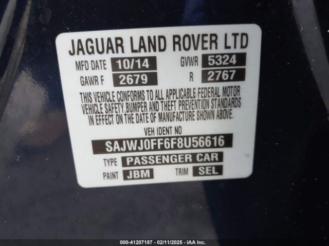 SAJWJ0FF6F8U56616 Jaguar Xf 3.0 Portfolio/3.0 Sport