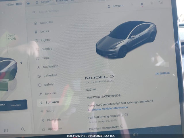 2025 TESLA MODEL 3 5YJ3E1EAXSF904139 Photo 6
