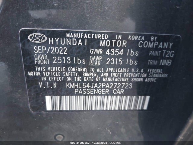 Hyundai SONATA SEL 2023 KMHL64JA2PA272723 Image 9