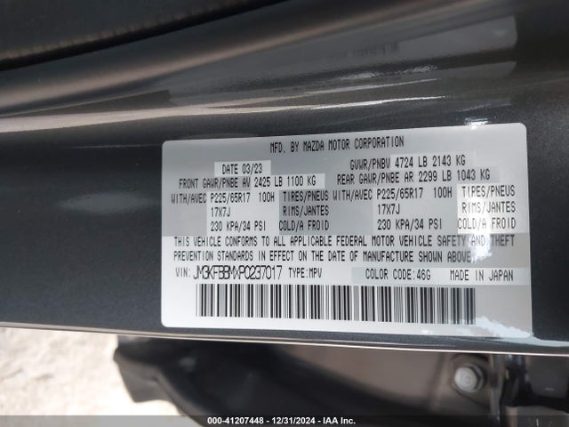 JM3KFBBMXP0237017 Mazda Cx-5 2.5 S Select