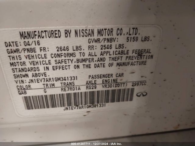 JN1EV7AR1GM341331 Infiniti Q50 3.0t Premium