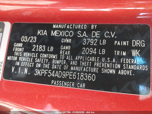 KIA Forte Gt-line 2023 3KPF54AD9PE618360 Image 9