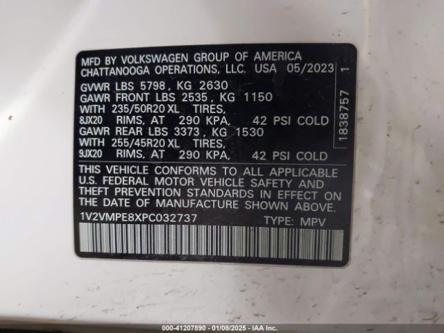 1V2VMPE8XPC032737 Volkswagen Id.4 Pro/pro S