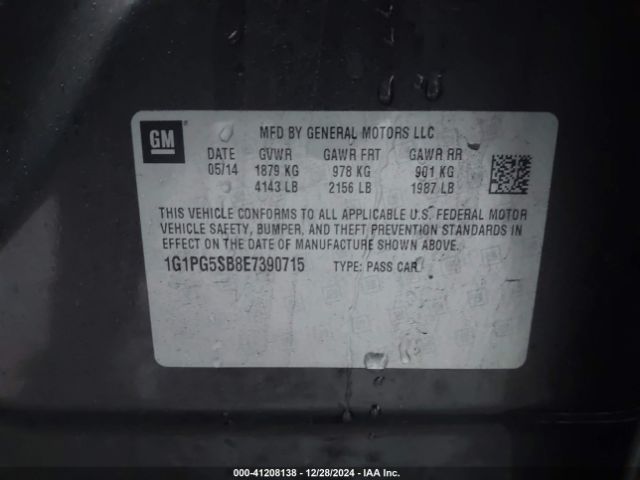 1G1PG5SB8E7390715 Chevrolet CRUZE LTZ