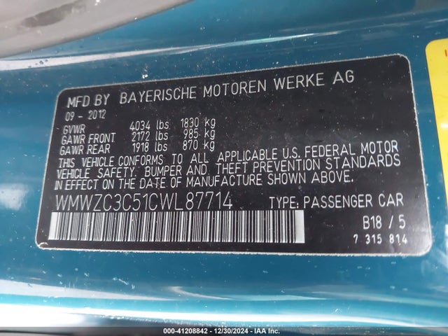 2012 MINI COOPER S COUNTRYMAN WMWZC3C51CWL87714 Photo 8