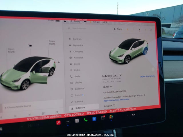 2021 TESLA MODEL Y 5YJYGDEE5MF096676 Photo 6