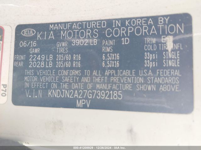 KNDJN2A27G7392185 KIA Soul