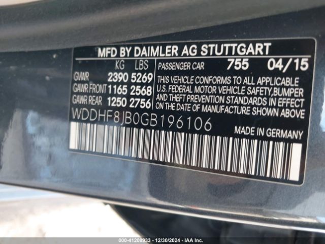 WDDHF8JB0GB196106 Mercedes-Benz E 350 4matic