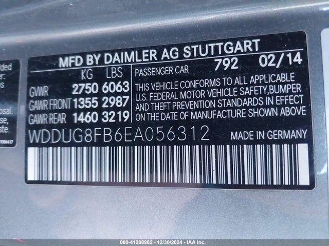 WDDUG8FB6EA056312 Mercedes-Benz S 550 4matic