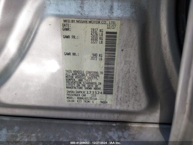 1N4AL3APXJC173524 Nissan Altima 2.5/s/sv/sl/sr