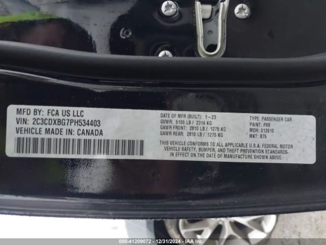 2C3CDXBG7PH534403 Dodge Charger Sxt