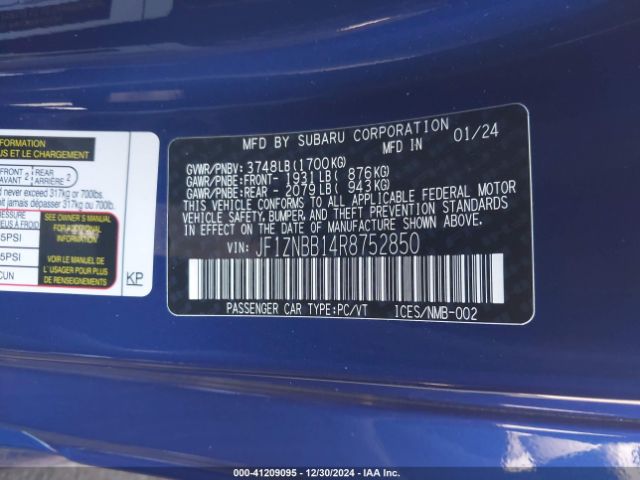 JF1ZNBB14R8752850 Toyota GR86
