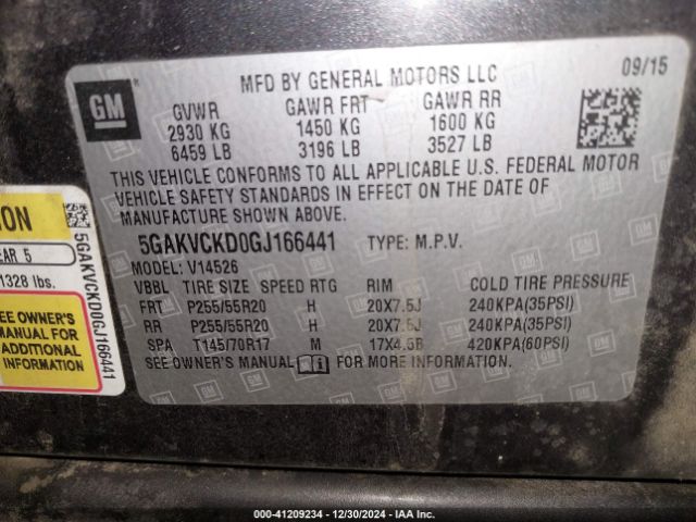 5GAKVCKD0GJ166441 Buick Enclave Premium