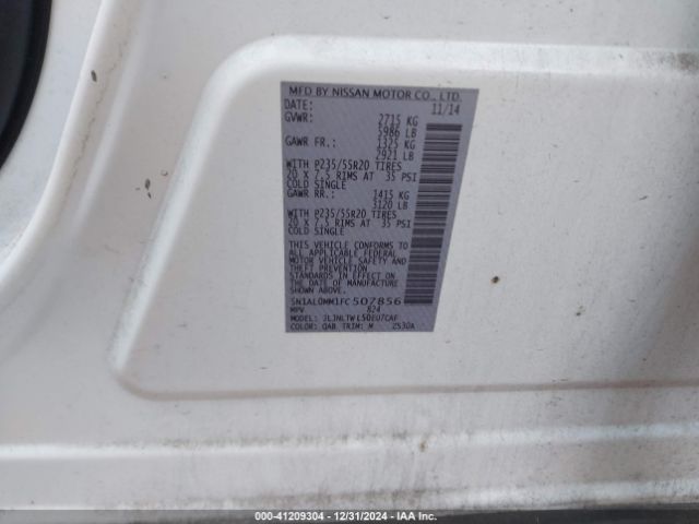 5N1AL0MM1FC507856 Infiniti QX60