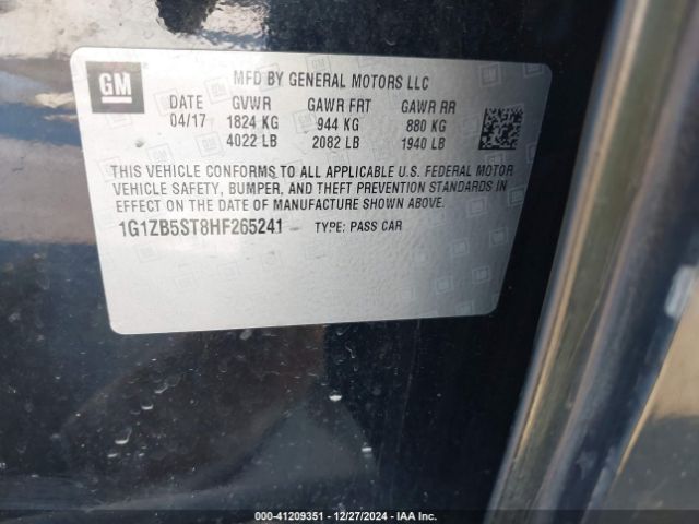 1G1ZB5ST8HF265241 Chevrolet MALIBU LS