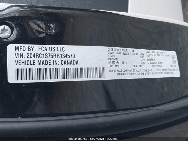 Chrysler Pacifica Hybrid Select 2024 2C4RC1S75RR134570 Image 9