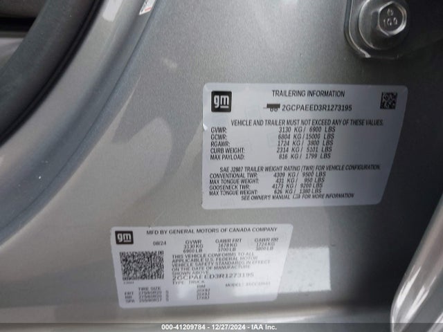 2GCPAEED3R1273195 Chevrolet Silverado C1500 Ltz