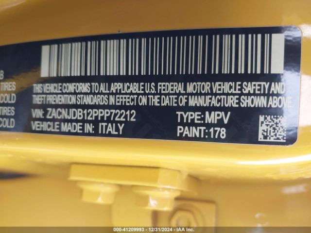 ZACNJDB12PPP72212 Jeep Renegade Latitude