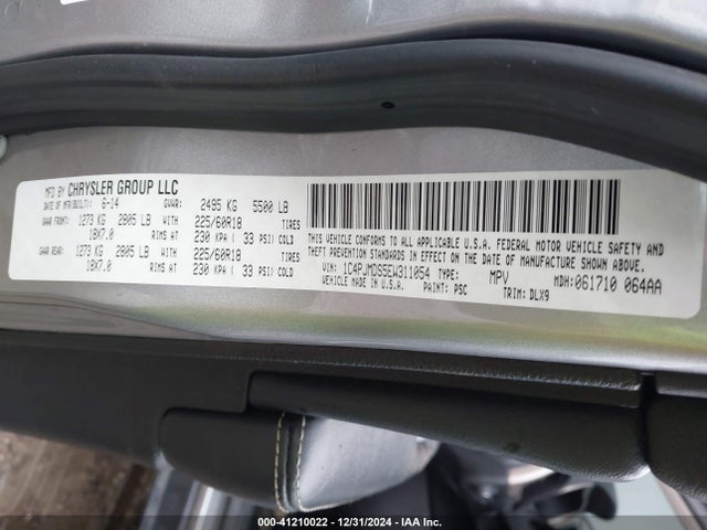 Jeep Cherokee Limited 2014 1C4PJMDS5EW311054 Image 9