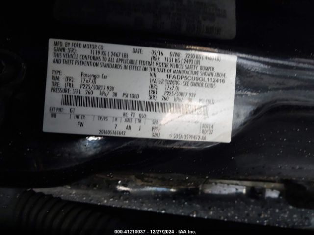 1FADP5CU9GL112416 Ford C-max Energi Sel