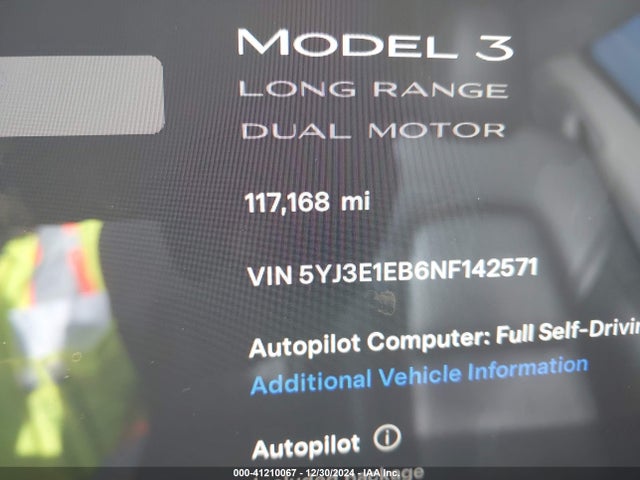 Tesla MODEL 3 2022 5YJ3E1EB6NF142571 Image 16